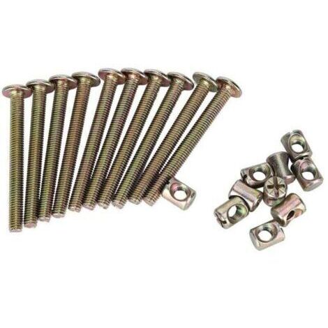 Boulon de Meubles M6, vis tte hexagonale tte Creuse crous pour chaises de Lits superposs pour Berceau(60mm) A