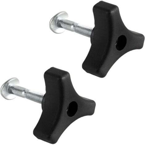 Boulon d'écrou de poignée de tondeuse à gazon, écrou de fixation universel, pièces de rechange pour tondeuse à gazon Honda et autres machines à gazon (2 packs, noir)