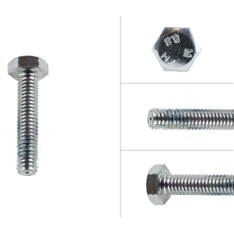 Boulon hexagonal galvanisé M4 x 20 mm - 500 pièces