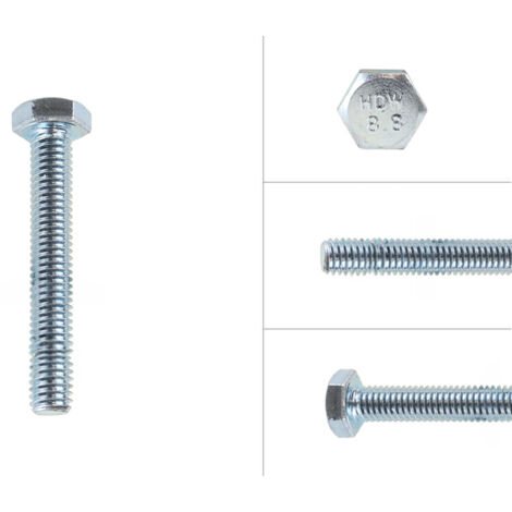 Boulon hexagonal galvanisé M6 x 40 mm - 200 pièces