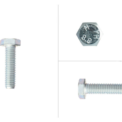 Boulon hexagonal galvanisé M8 x 25 mm - 200 pièces