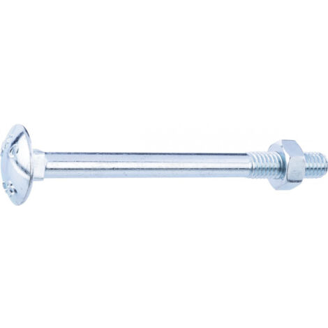 Boulon Japy tête ronde collet carré acier zingué - 6x70/18 - 50pces - Fixpro