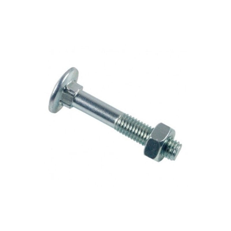 Bullone Lennie Testa tonda collo quadro trcc - Zincato bianco - Ø7x30 - scatola da 200 - BTRCC0703002B