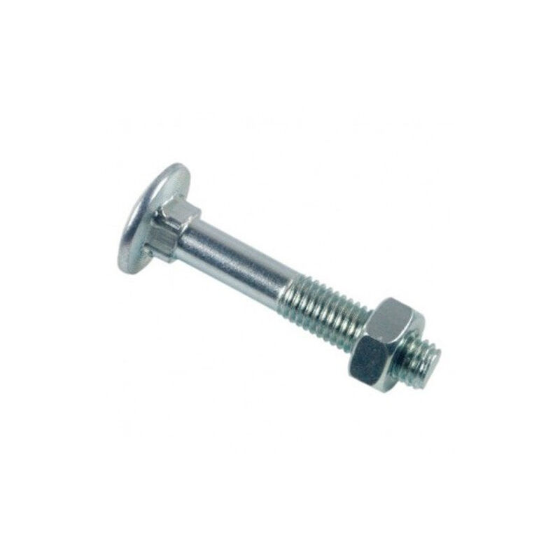 Image of Bullone a testa tonda a collo quadro trcc - zincato bianco - Ø6x45 - scatola da 100 -BTRCC0604502B - Lennie