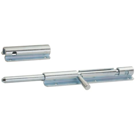boulon lourd porte-serrure rond acier galvanisA  20 cm 200 mm