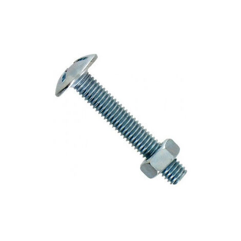 Boulon poêlier en acier zingué 4x20mm, 22 pièces.