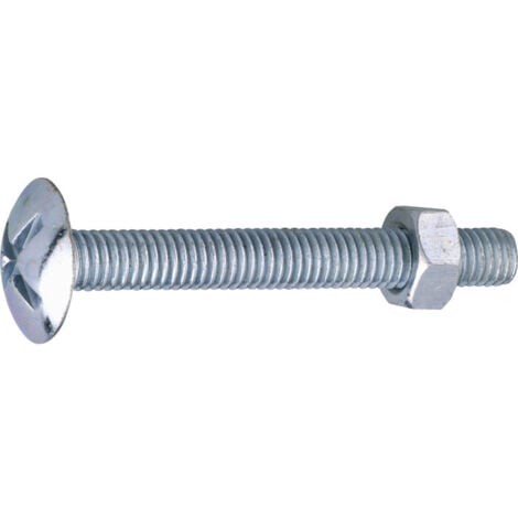 GFD Boulon poêlier - Viswood - Tête large ronde - Acier zingué - 4 x 50 mm - Boîte de 200