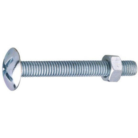 Boulon poêlier zingué - Ø 5 mm - 50 mm - Filetage total - Boîte de 200 - Vissal