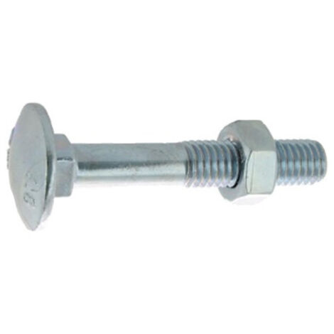 Boulon pour bois à tête ronde collet carré Japy classe 4.8 DIN 603/555 8X150 boîte de 50 - ULTIMA - 80408150