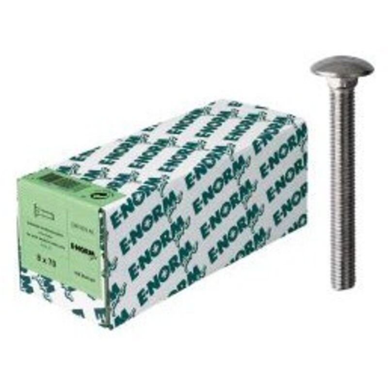 Boulon tete bombé din 603 o.Mu acier inoxydable A2 M10x140 hp E-normpro Par 10)