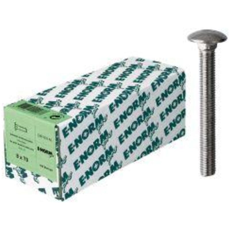 Boulon tete bombé din 603 o.Mu acier inoxydable A2 M6x80 hp E-normpro Par 100)