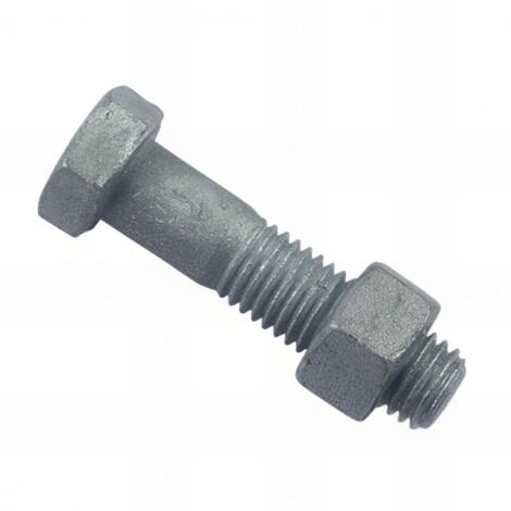 Boulon tête hexagonale F/Partiel 16 x 80 mm Galvanisé - Boite de 25 pcs - Fixtout SB881608009B