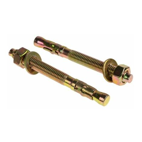 Boulon traversant RS PRO en Acier au carbone M12mm, 12mm x 120mm ( Prix pour Paquet de 20 )