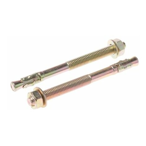 Boulon traversant RS PRO en Acier au carbone M8mm, 8mm x 100mm ( Prix pour Paquet de 50 )