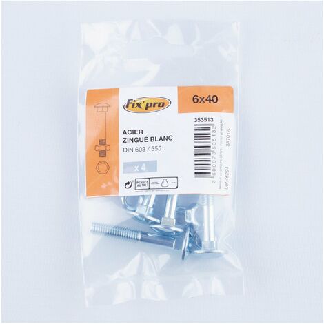 Boulon Trcc Az M 6x40 /4