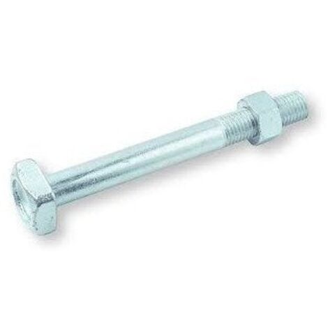 Boulon (vendu avec Ecrou) Charpente M16X225 Tête carrée 27X27X11 Acier zingué-1 pièce