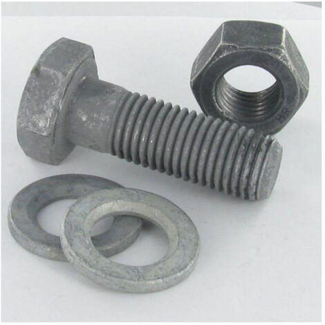 Boulon (vendu avec Ecrou) HR haute résistance M24X110 2 Rondelle Classe 10.9 Forte tenue à la corrosion Acier