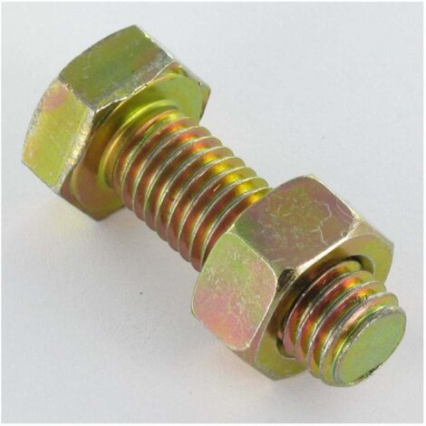 Boulon (vendu avec Ecrou) M8X25 Classe 6.8 ISO4017+4032 Bichromaté 200HBSSR-100 pièces