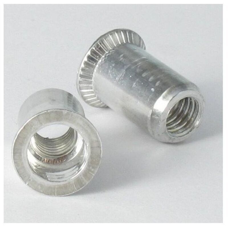 Ecrou aveugle Acier zingué M5 7X12.5 Cannelé Tête ronde TR-100 pièces