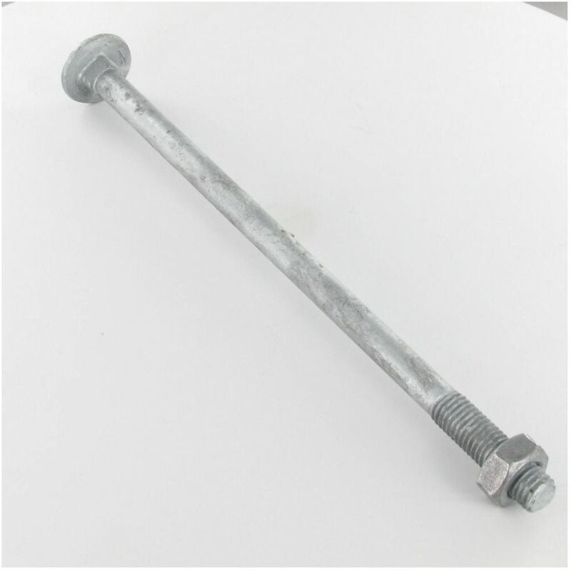 Boulon (vendu avec Ecrou) trcc japy tête ronde collet carré M12X260 Filetage partiel Forte tenue à la-10 pièces