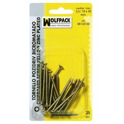 Boulon Vis Pozidriv Bichromaté 3.0/18x 30 mm. (45 pièces)