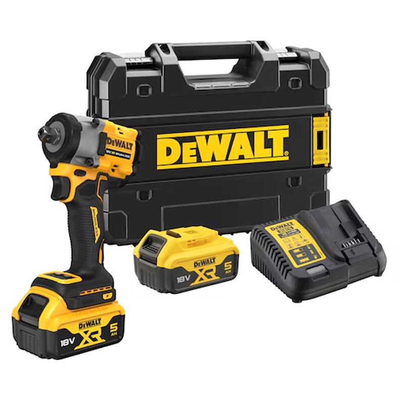 Dewalt - Outillage - Boulonneuse à choc sans fil 18V avec 2 batteries xr 5 Ah, 406 Nm DCF922P2T