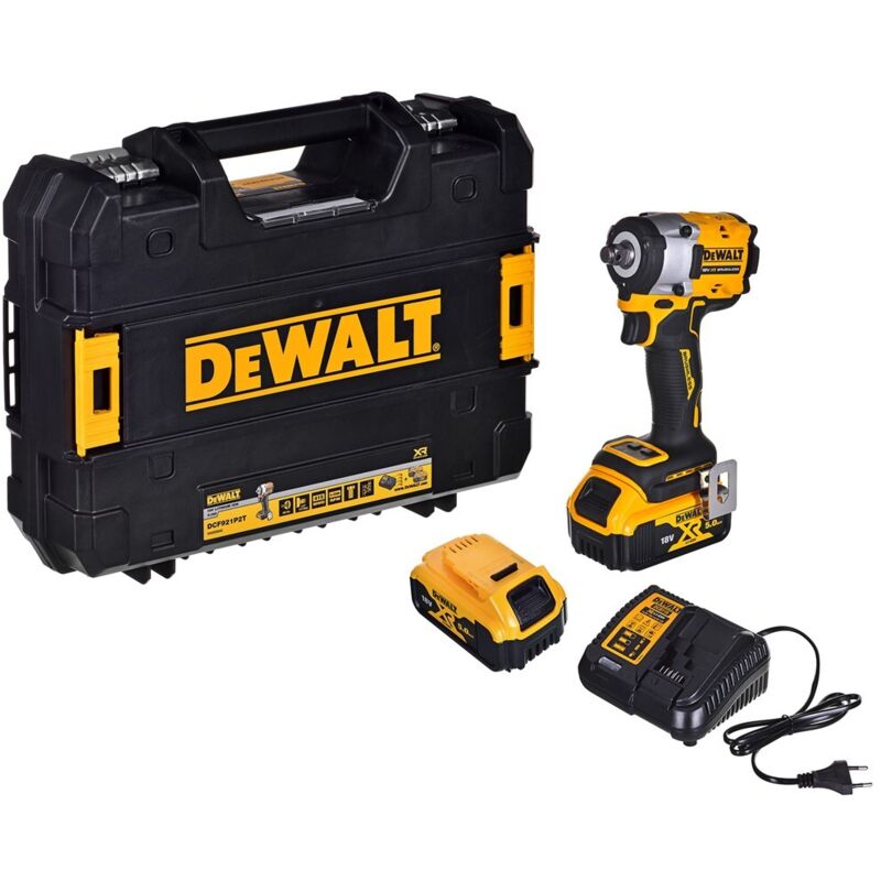 DeWalt Boulonneuse à chocs 1/2'' XR 18V 5,0 Ah DCF921P2T-QW - couple 406 Nm, compacte et TSTAK - vue 1