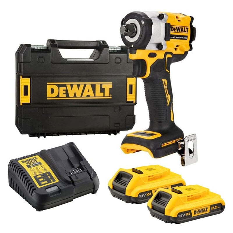 Dewalt - DCF921D2T-QW Clé à Chocs 1/2' 406Nm 18V xr + 2X2.0 Ah + chargeur en Coffret tstak ii
