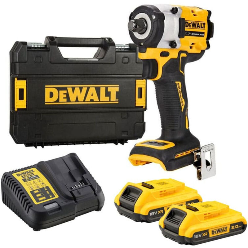 Boulonneuse à chocs 12' XR 18V 2Ah li ion brushless DEWALT jonc de sécurité DCF921D2T QW - vue 2
