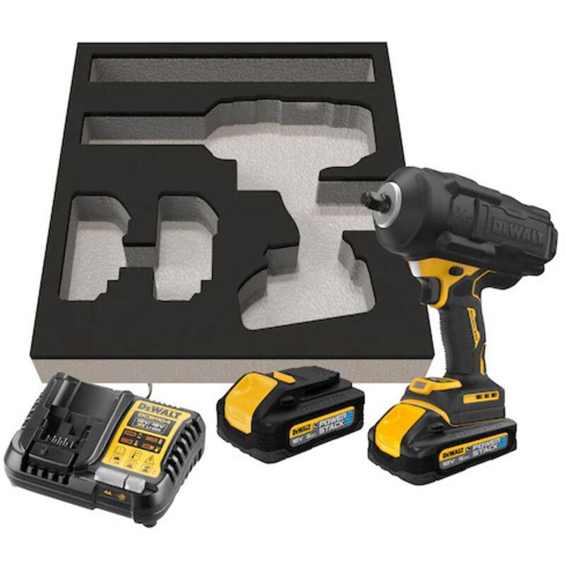 Boulonneuse à chocs DEWALT XR 18V 12' 2 batteries 5.0 Ah Powerstack DCF961H2G QW