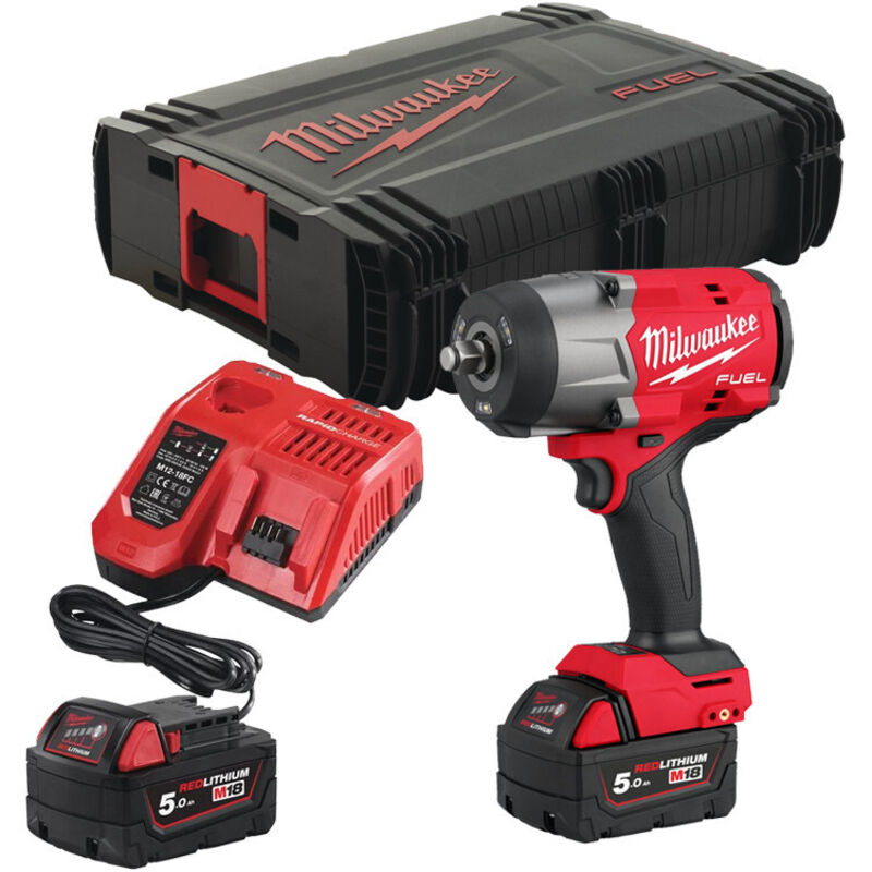 Milwaukee - M18 Boulonneuse 1/2' avec fixation O'ring , 18V , 5,0 Ah