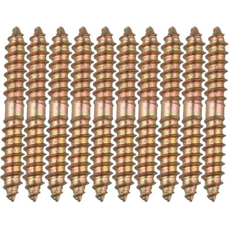 Boulons de Fixation M6 50 mm Double Tête pour Meubles en Bois
