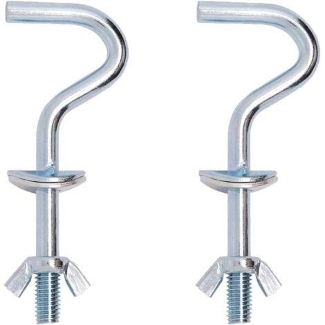 Boulons de fixation robustes en métal pour fauteuil suspendu (2 pièces)- adaptés aux terrasses de jardin intérieures et extérieures.