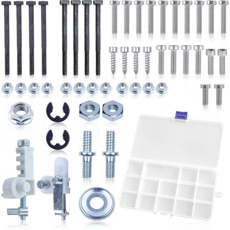 Boulons et écrous et Rondelles Kit pour MS170 MS180 MS250 Tronçonneuse, Boulons et Vis à Tête Assortiment Kit, avce Coffret de Rangement, Tendeur de Chaîne, Vis, Anneau de Retenue Ouvert