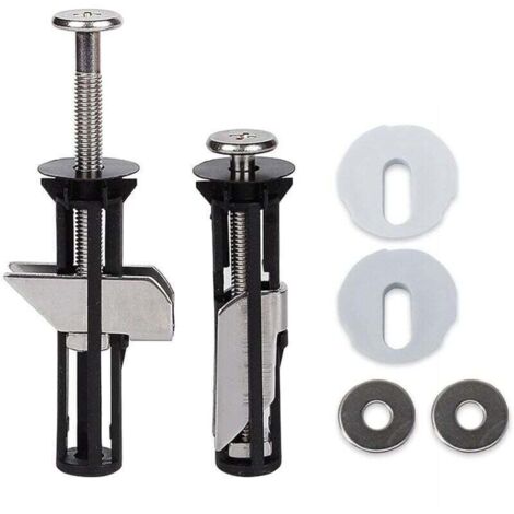Boulons et vis universels pour siège de toilette,fixation à charnière à dégagement rapide,kit de rechange pour siège de toilette installation facile,(2 pièces,5.51.2cm)