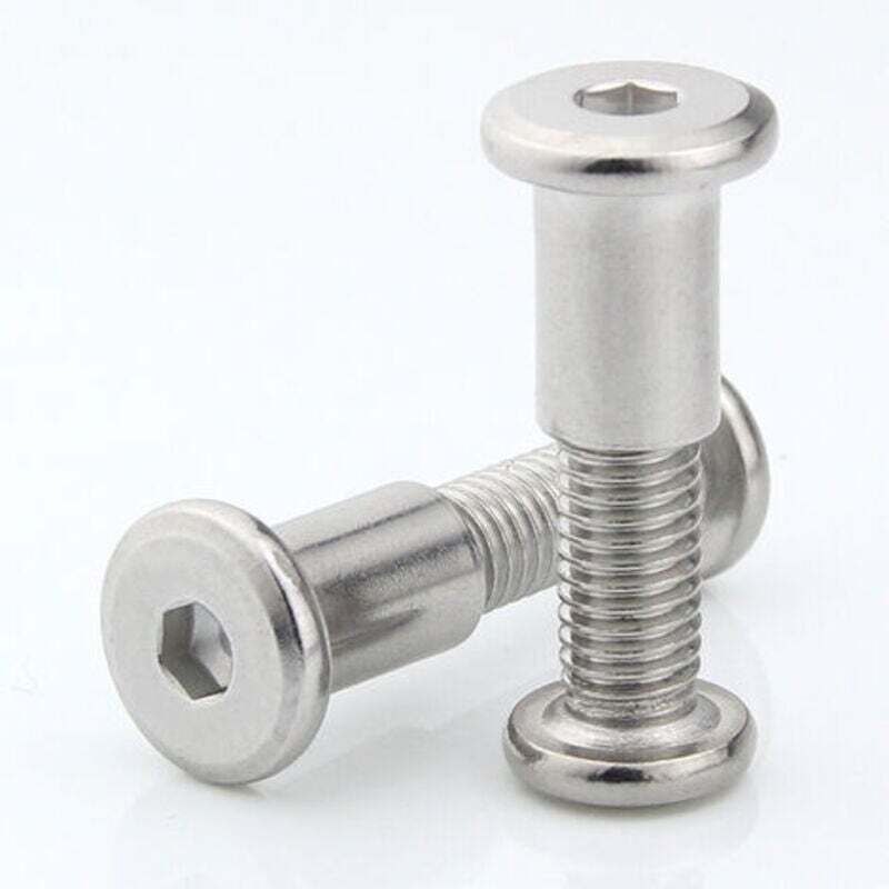 Boulons hexagonal M6×35mm 10pcs - Vis connexion meuble/armoire - Filetée et robustes - Assemblage meubles - Bricoleurs et artisans