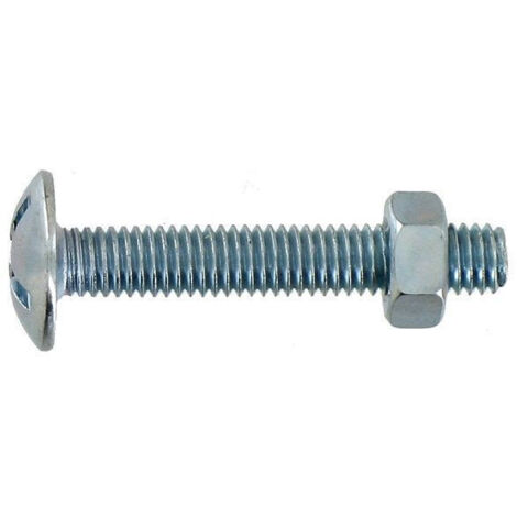 Boulons Poêliers Acier Zingué 6x25 - INVENTIV