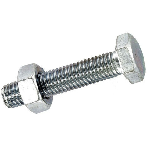 Boulons Tête Hexagonale Acier Zingué 8x20 - INVENTIV