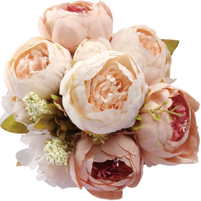 Bouquet Artificiel de pivoines - 1 Piece - Fleurs en Soie - Decoration de Maison - Mariage