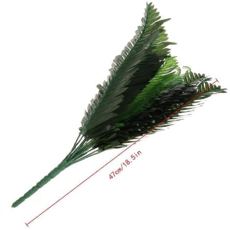 bouquet de 18 têtes de cycas artificiels en soie pour palmier, jardin et décoration intérieure.