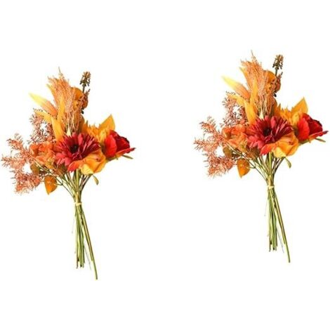 Bouquet de 2 fleurs artificielles, décoration de Noël, séchées