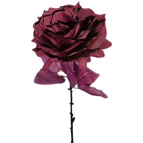 Bouquet de Fausses Fleurs en Soie à Tige Unique, Fausses Fleurs Noires, Décoration de Mariage Gothique (X)