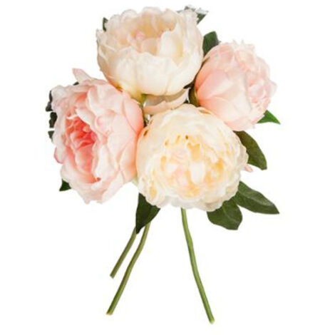 Bouquet de Fleurs "4 Pivoines" 30cm Rose