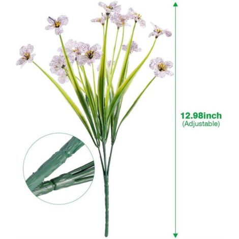 Bouquet de Fleurs Artificiales Floral - 2 Bouquets en Plastique et Taille de 30 cm pour Décor Maison