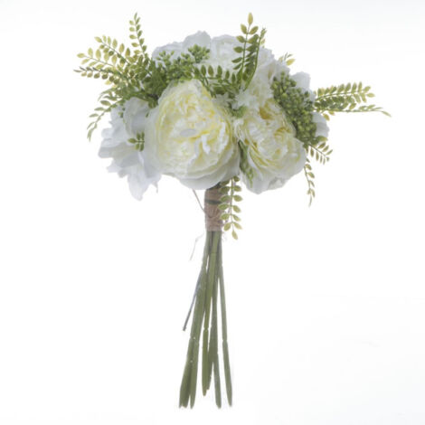 Bouquet de Fleurs "Cecil" 35cm Blanc