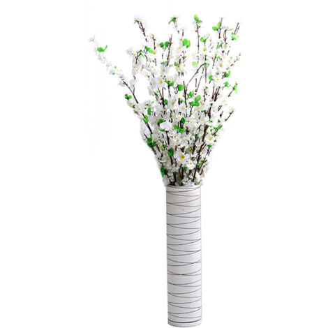 Bouquet de fleurs de pêcher artificielles, 125 cm, fleurs en soie, toucher réaliste, plusieurs branches, décoration pour la maison, un mariage ou un vase.