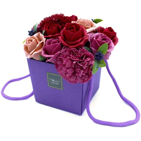 Bouquet de fleurs de savon - Jardin de fleurs violettes- Vendu par 1