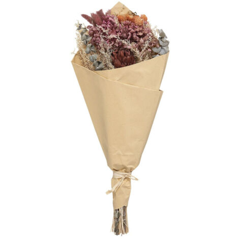 Bouquet de Fleurs Séchées "Carmen" 50cm Rose