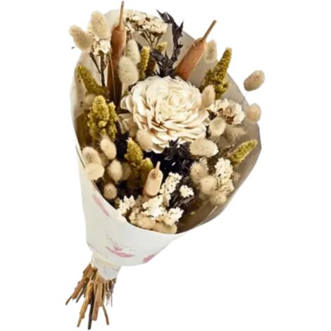 Bouquet de Fleurs séchées Grand Format Champagne 50 cm