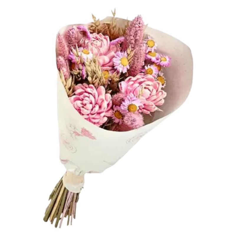 Bouquet de fleurs séchées Rose 50 cm